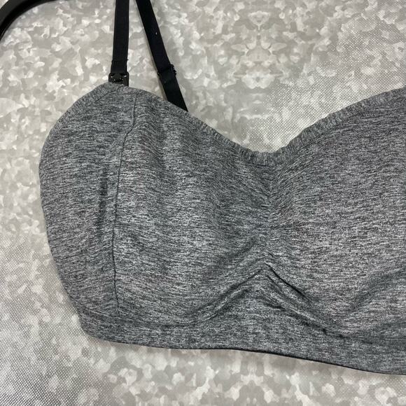 Motherhood Gray Cinched Pullover Wireless Nursing Bra - Size Small - Adjustable - Picture 3 of 5